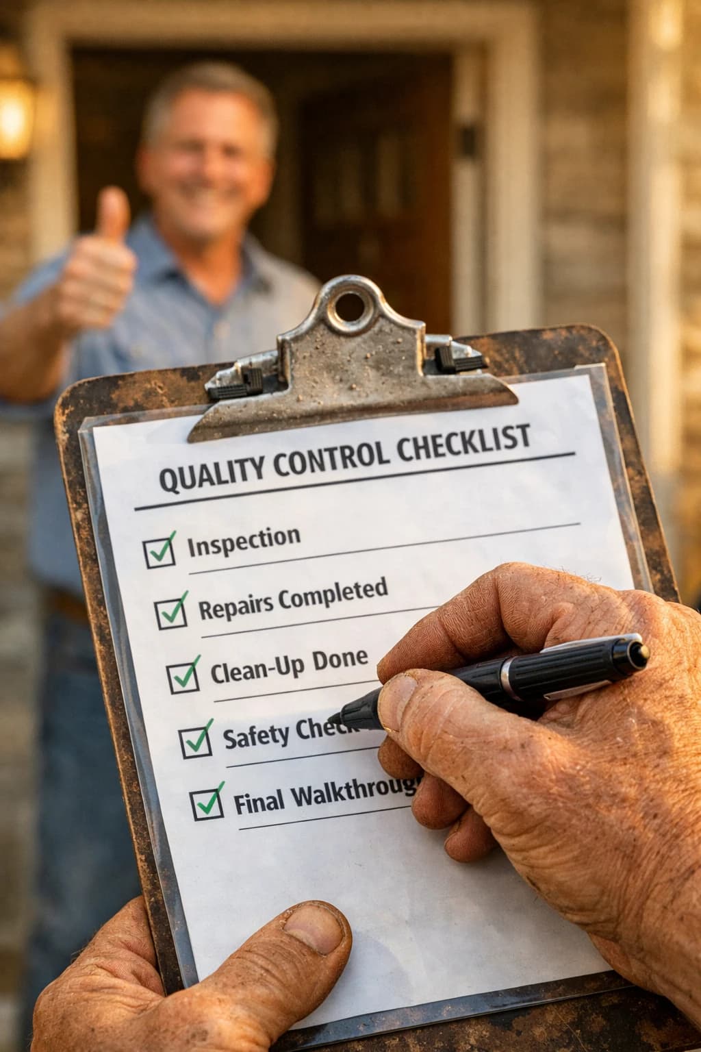 Callback reduction quality checklist in field workflow