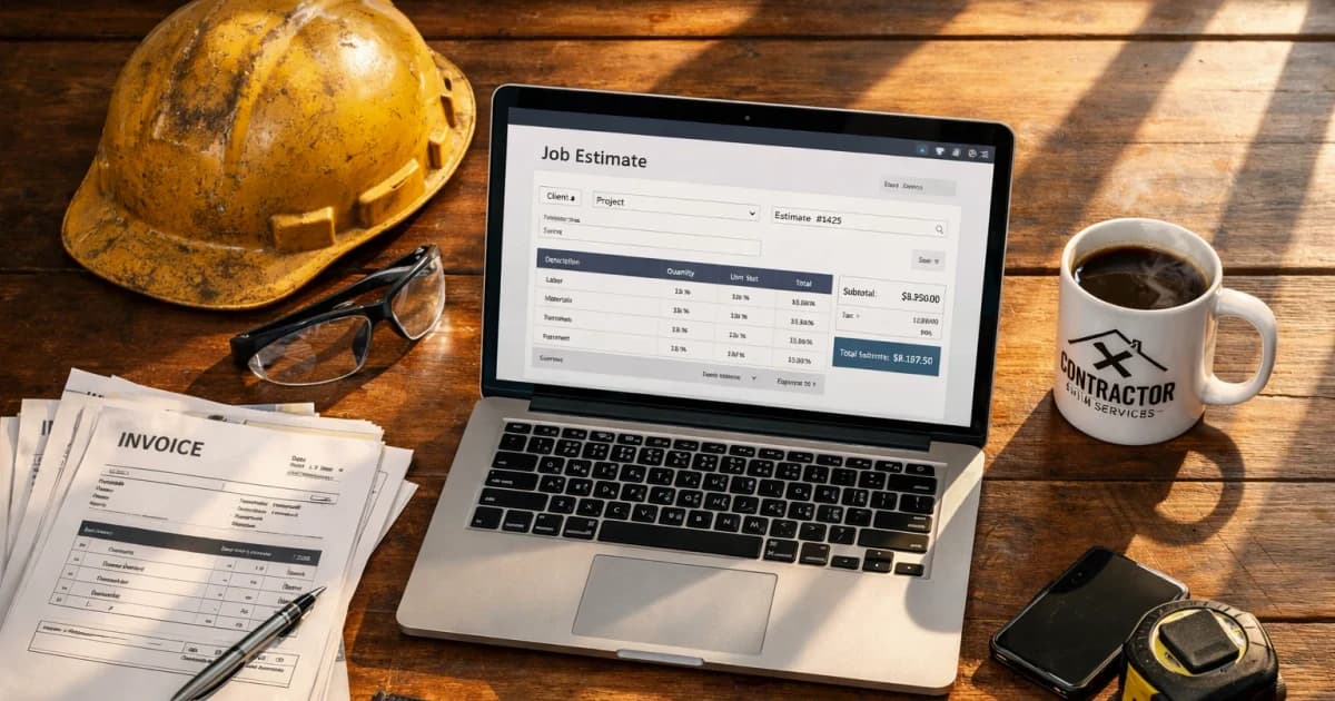 contractor estimating software — estimating dashboard and automated quote workflow for contractor teams seeking faster quo...