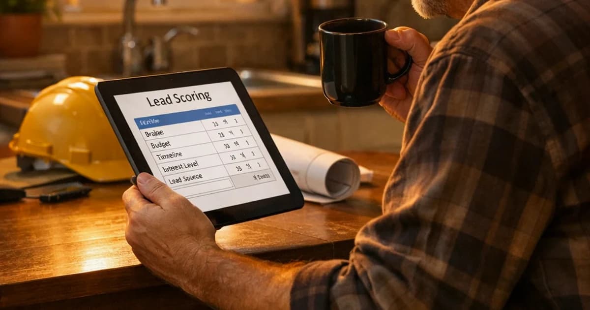 contractor lead scoring template — lead qualification flow and booking console for contractor teams seeking faster quotes ...