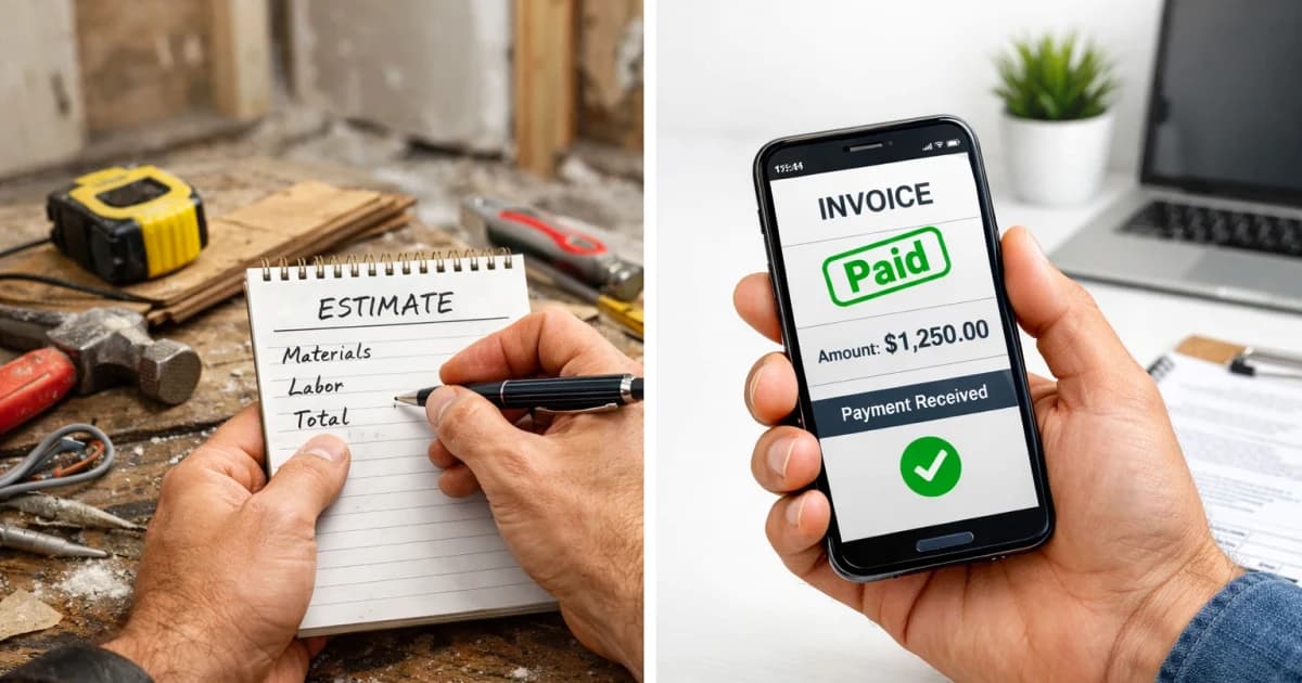 estimate vs invoice for handyman business — pricing comparison table and response operations workflow for contractor teams...