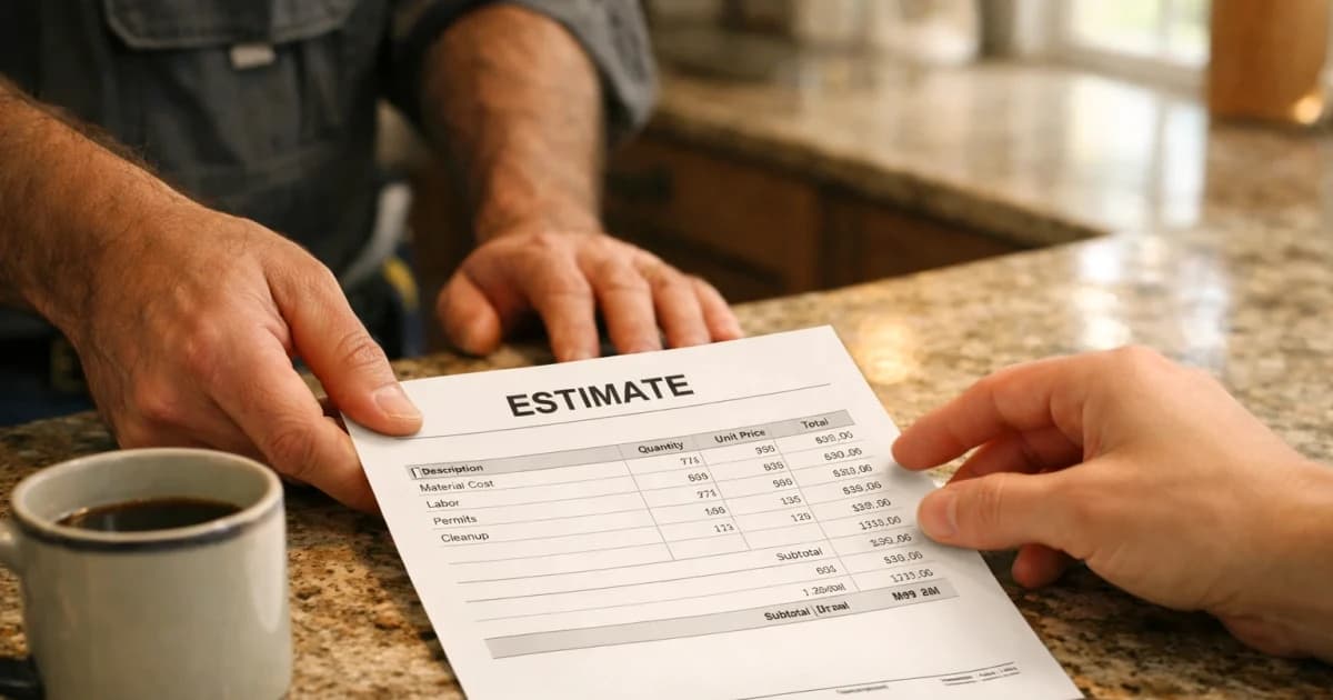 contractor quote template material price increases — pricing comparison table and response operations workflow for contrac...