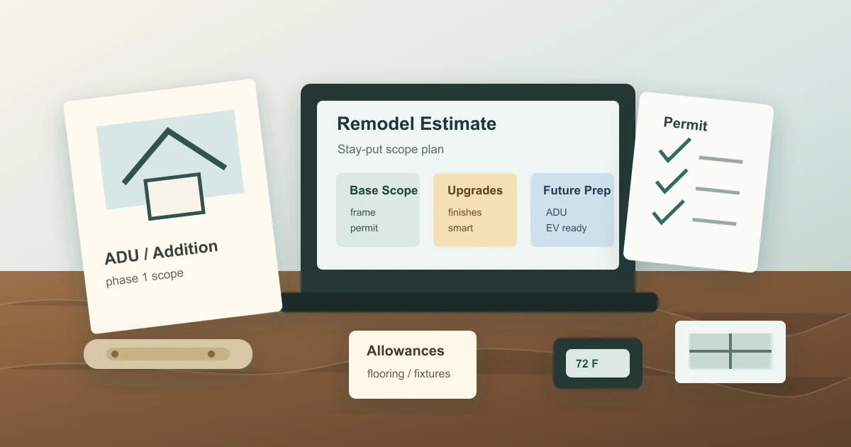 stay put remodel quote checklist — pricing comparison table and response operations workflow for contractor teams seeking ...